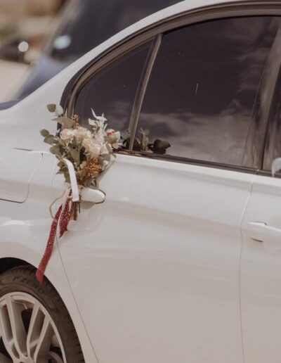 Déco voiture - Mariage - Fleur - l'atelier de Tiffaine